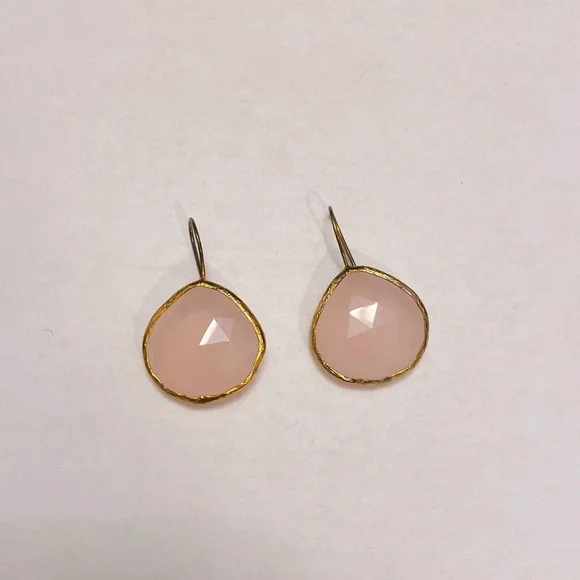 Rose Quartz Pink Earrings - Picture 6 of 7